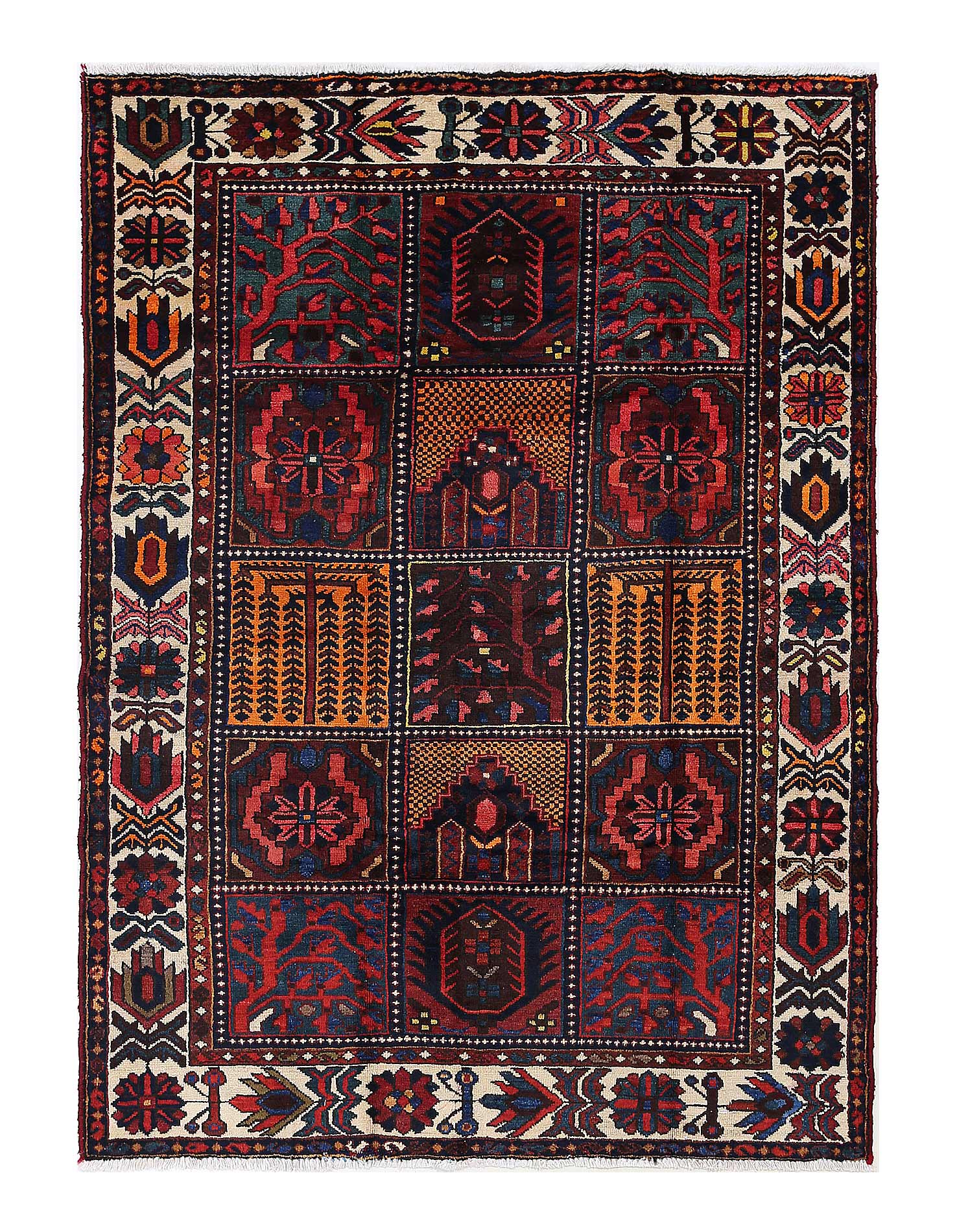 Multi Color Persian Vintage Bakhtiari 4'9'' X 6'9''