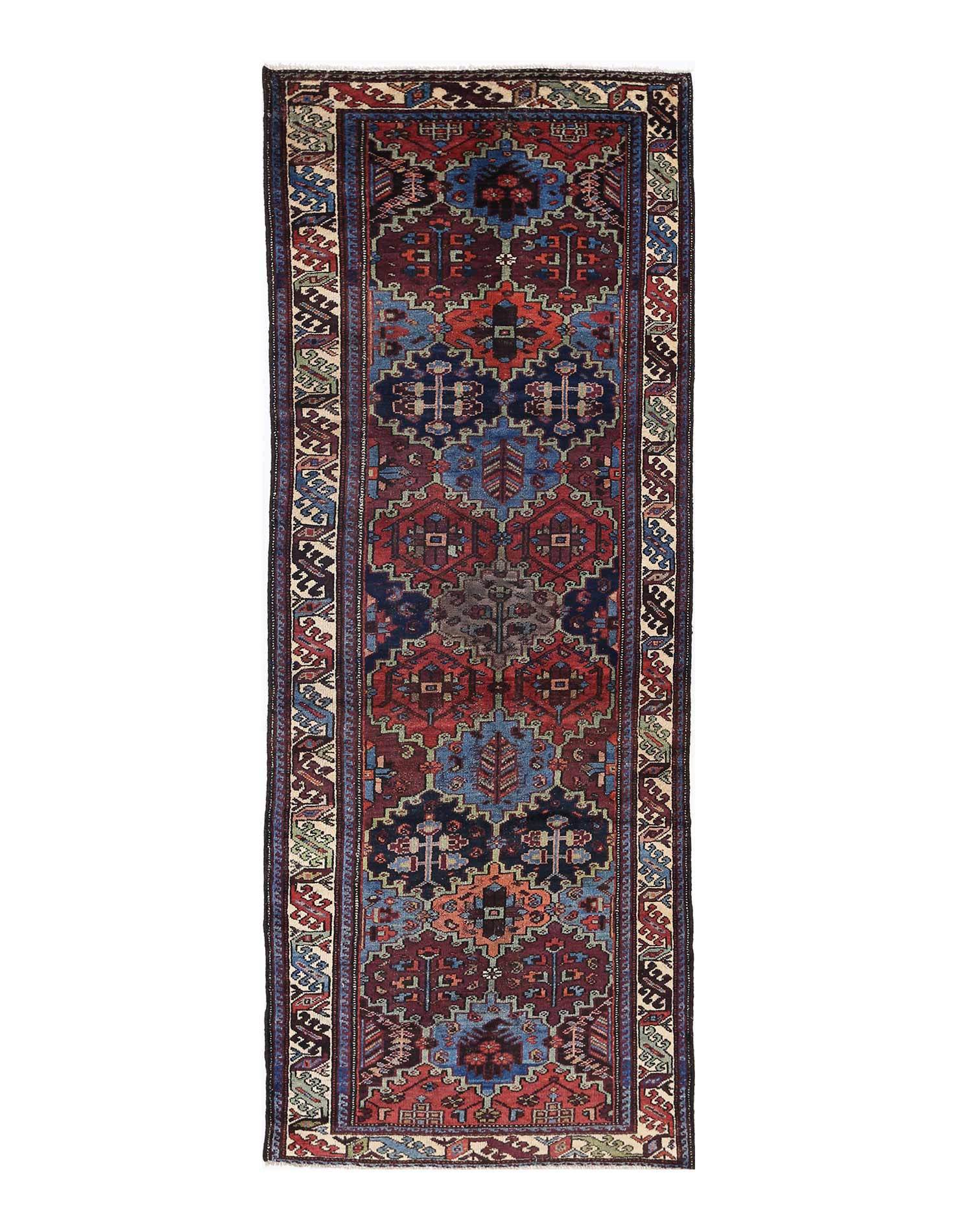 Multi Color Persian Vintage Bakhtiari Runner 3'5'' X 9'7''