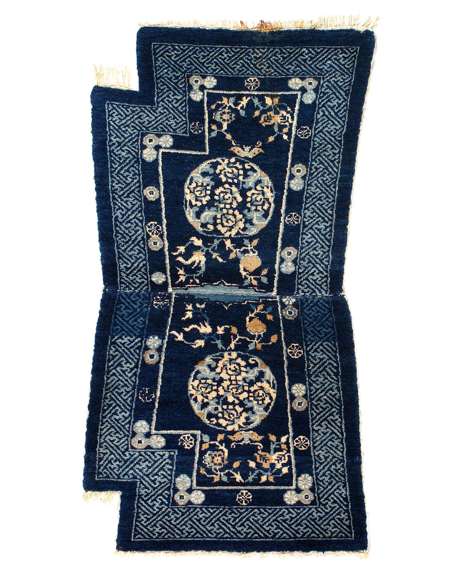Antique Chinese /Saddle bag Throne back Oriental Rug 2'3'' X 4'6''