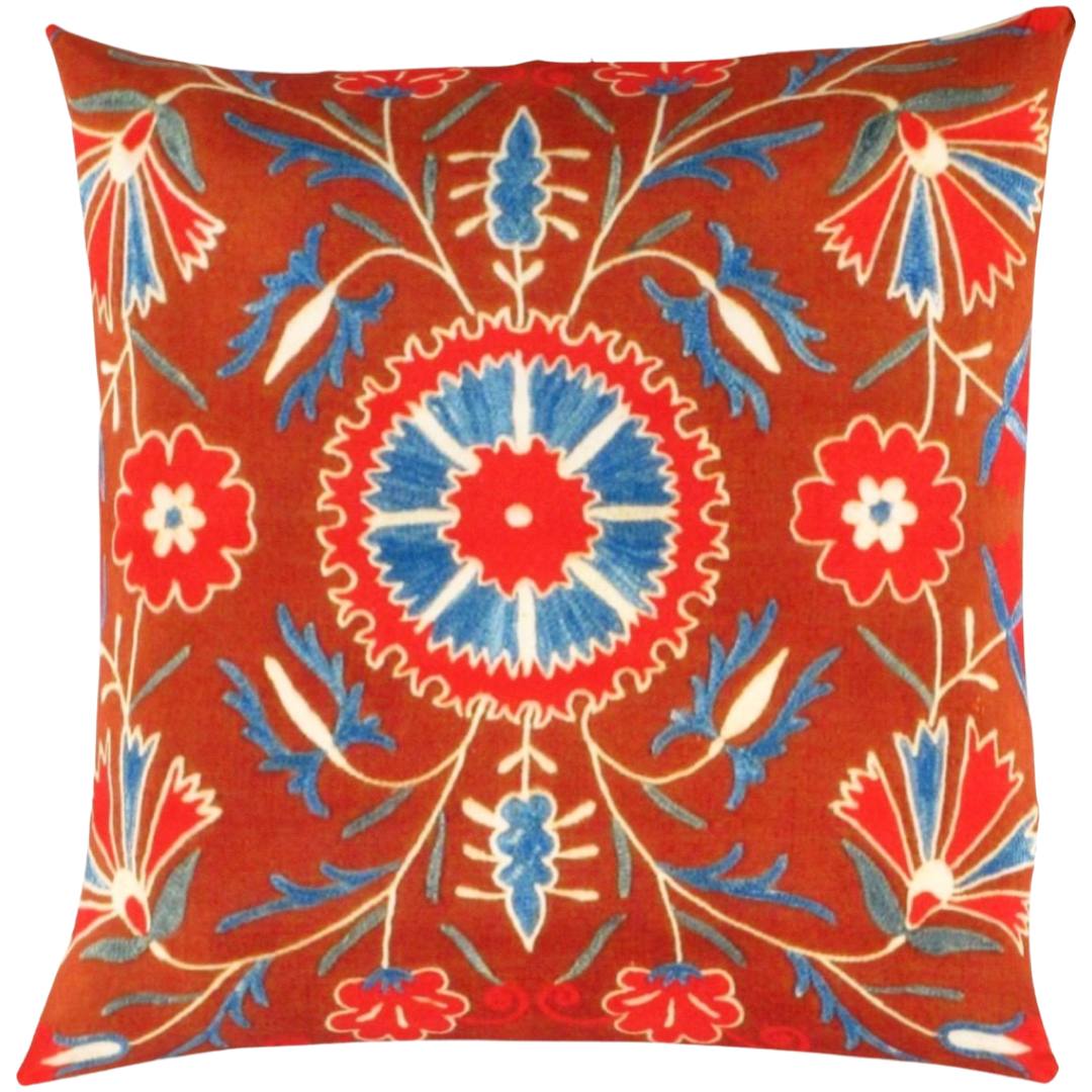 Turkish Ikat Modern Design Pillow  16"x 16"