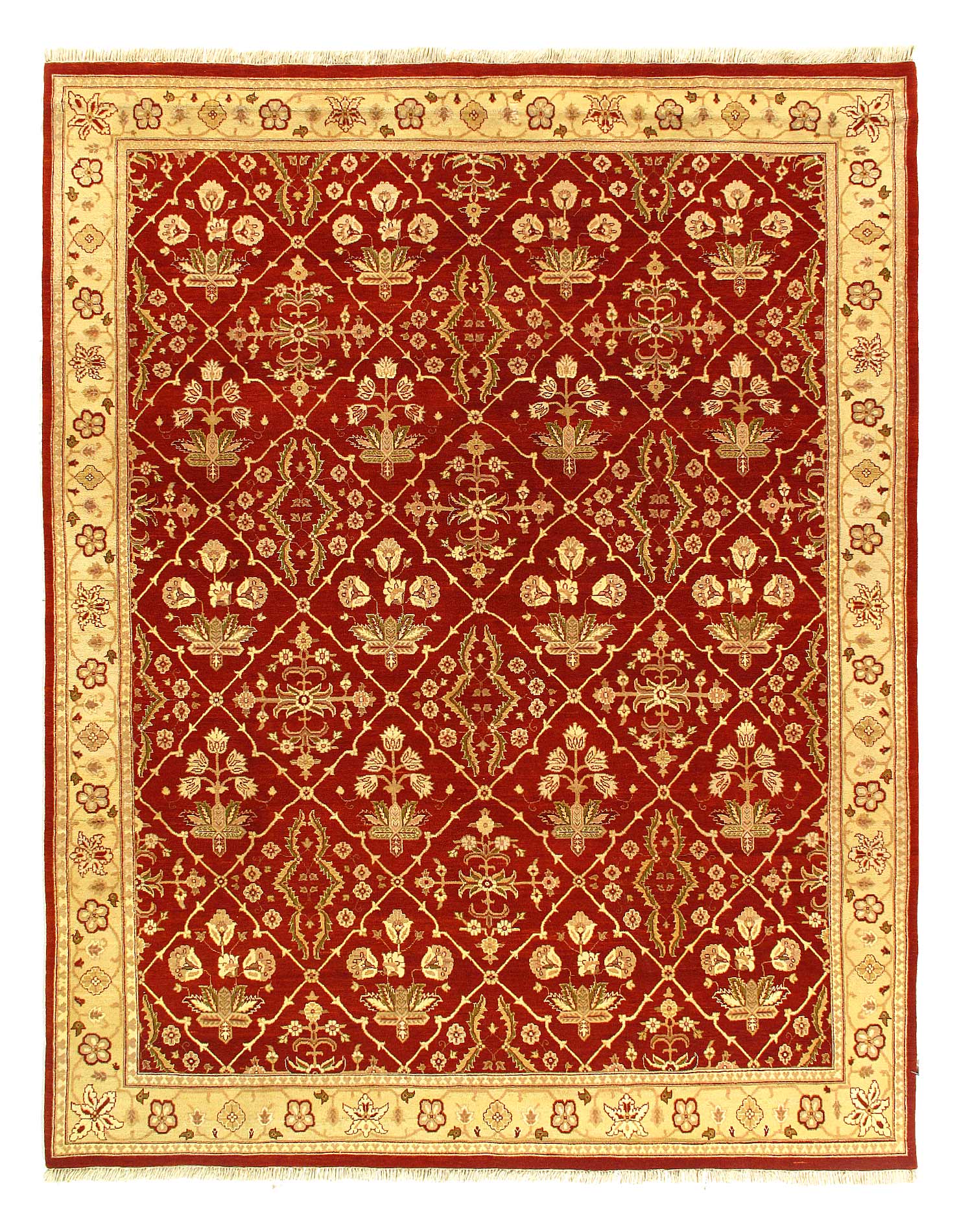 Rust Fine Hand Knotted Augra Rug 7'8"x 10'