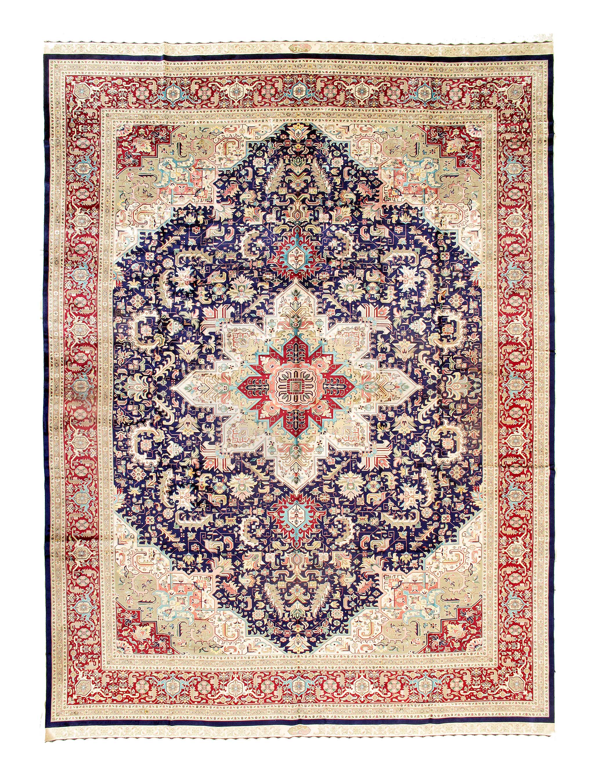 Persian Tabriz Heriz Design Rug  10'X 13'