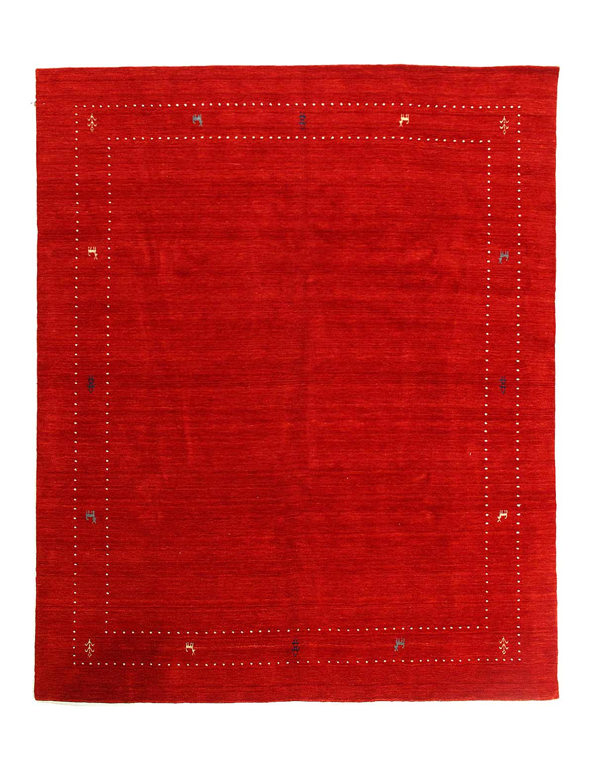 Red color Fine Hand knotted Gabbeh rug 8'1'' X 9'11''