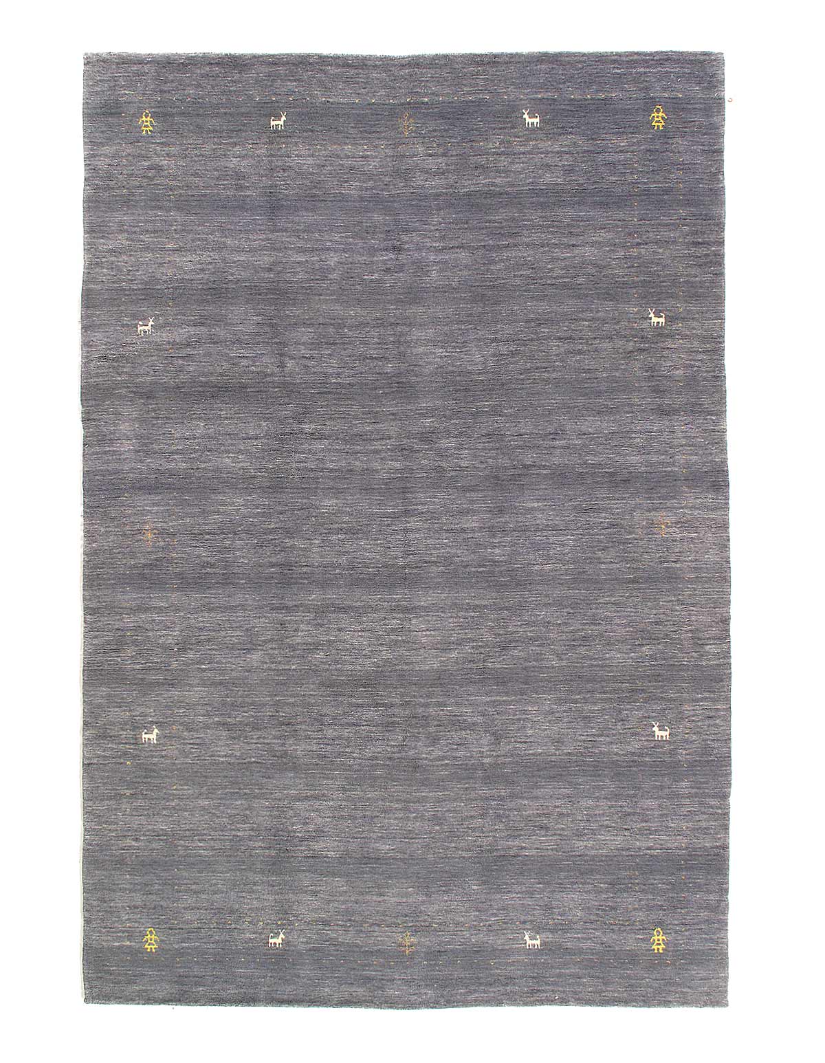 Gray color Fine Hand knotted Gabbeh Rug 6' x 9'