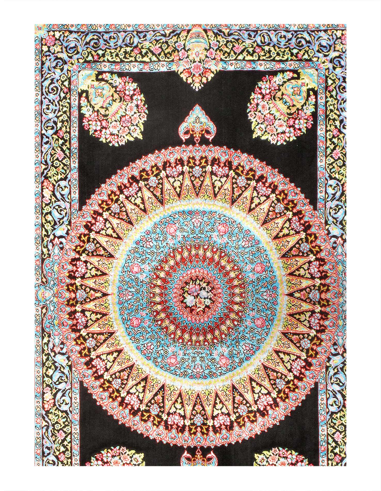 Persian Qum Design Rug 2' X 3'