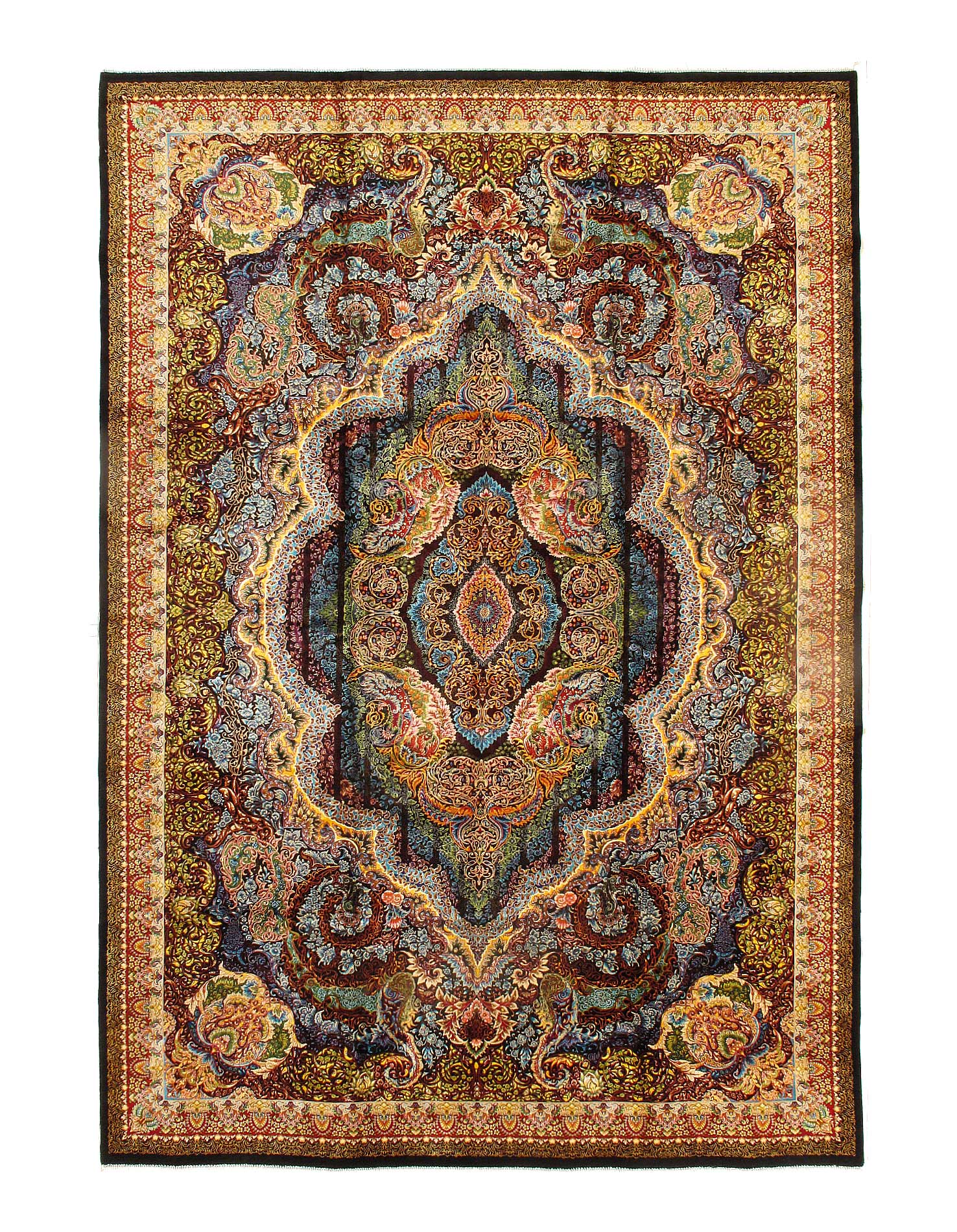 Persian Silk Qum Design 6'7'' X 9'11''
