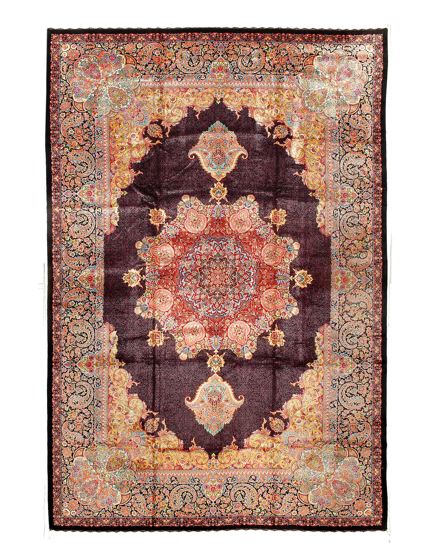 Persian Silk Qum Design 6'7'' X 9'11''