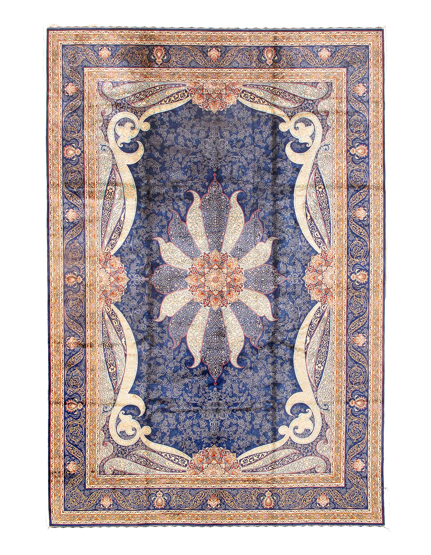 Persian Silk Qum Design 6'7'' X 9'11''
