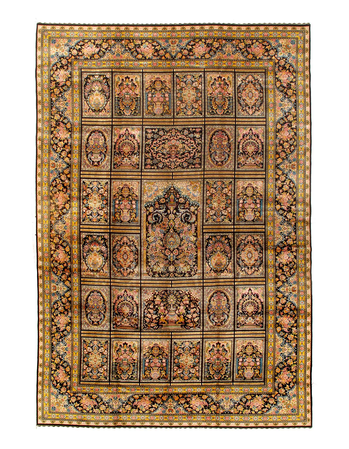 Persian Silk Qum Design 6'7'' X 9'11''