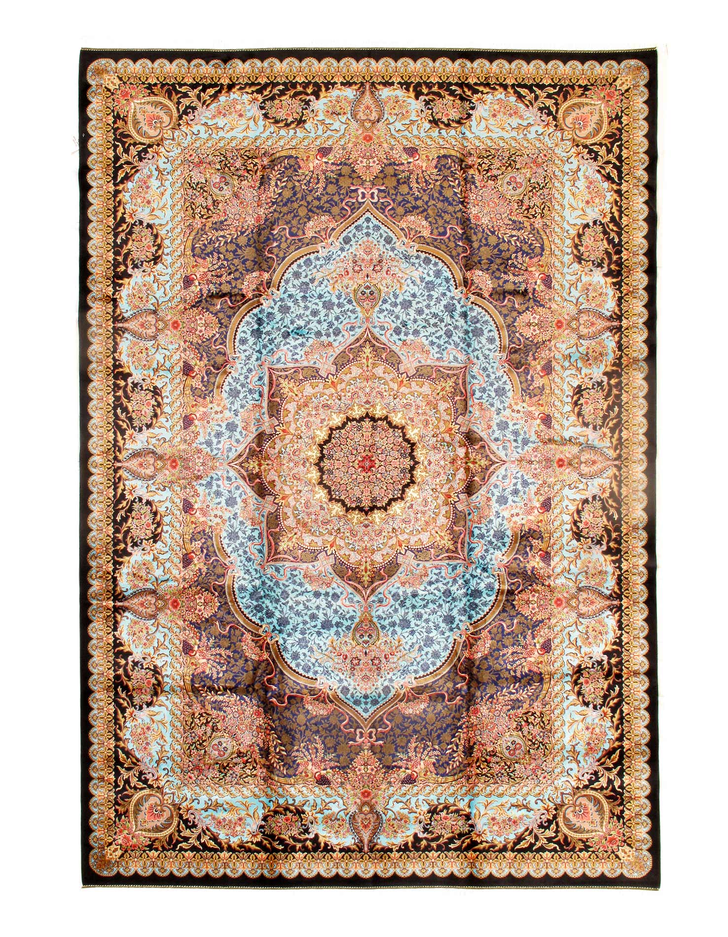 Persian Silk Qum Design 6'7'' X 9'11''