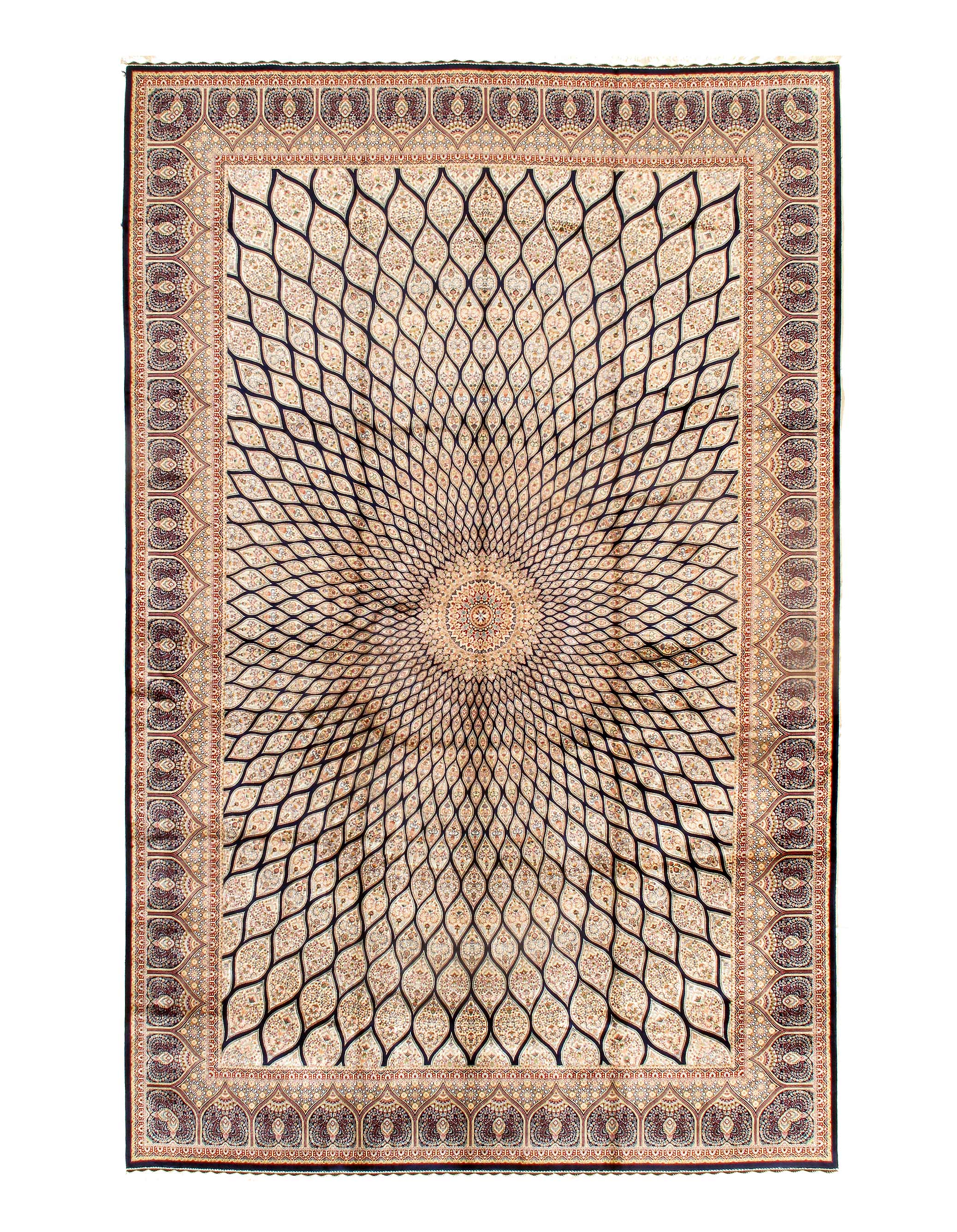 Persian Silk Qum Design 6'7'' X 9'11''