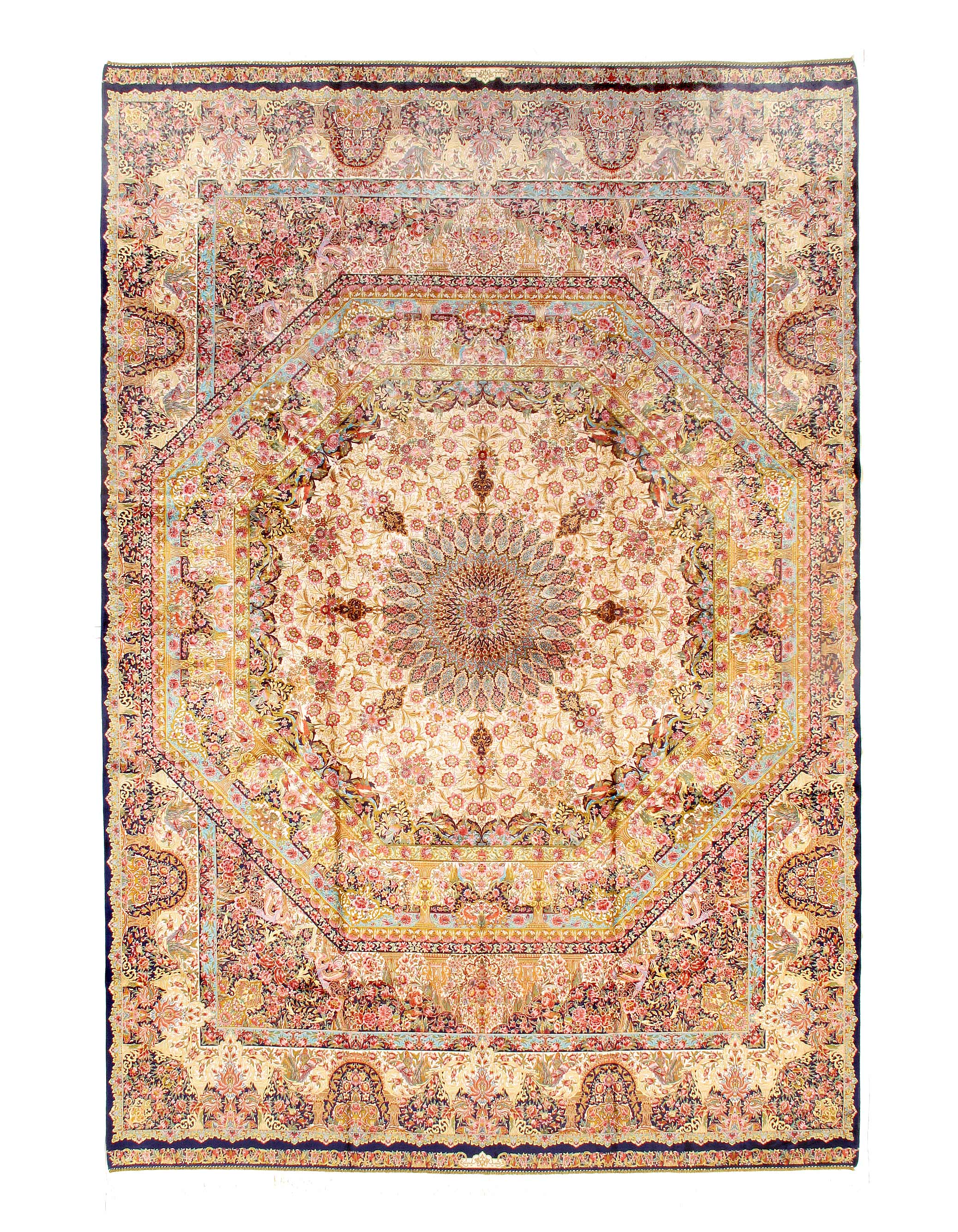 Persian Silk Qum Design 6'7'' X 9'11''