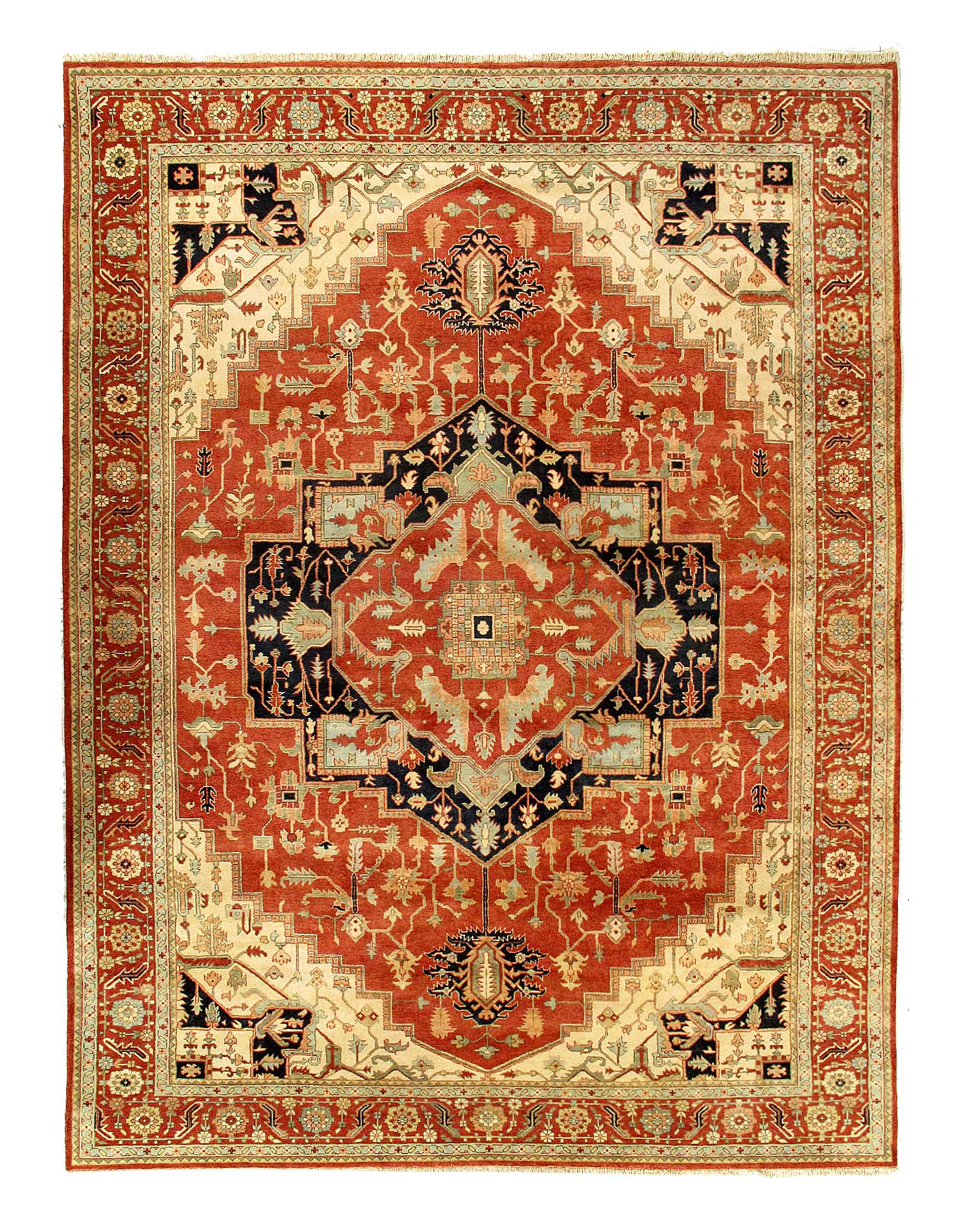 Fine Hand knotted  Persian serapi Design 9'1'' X 12'2''