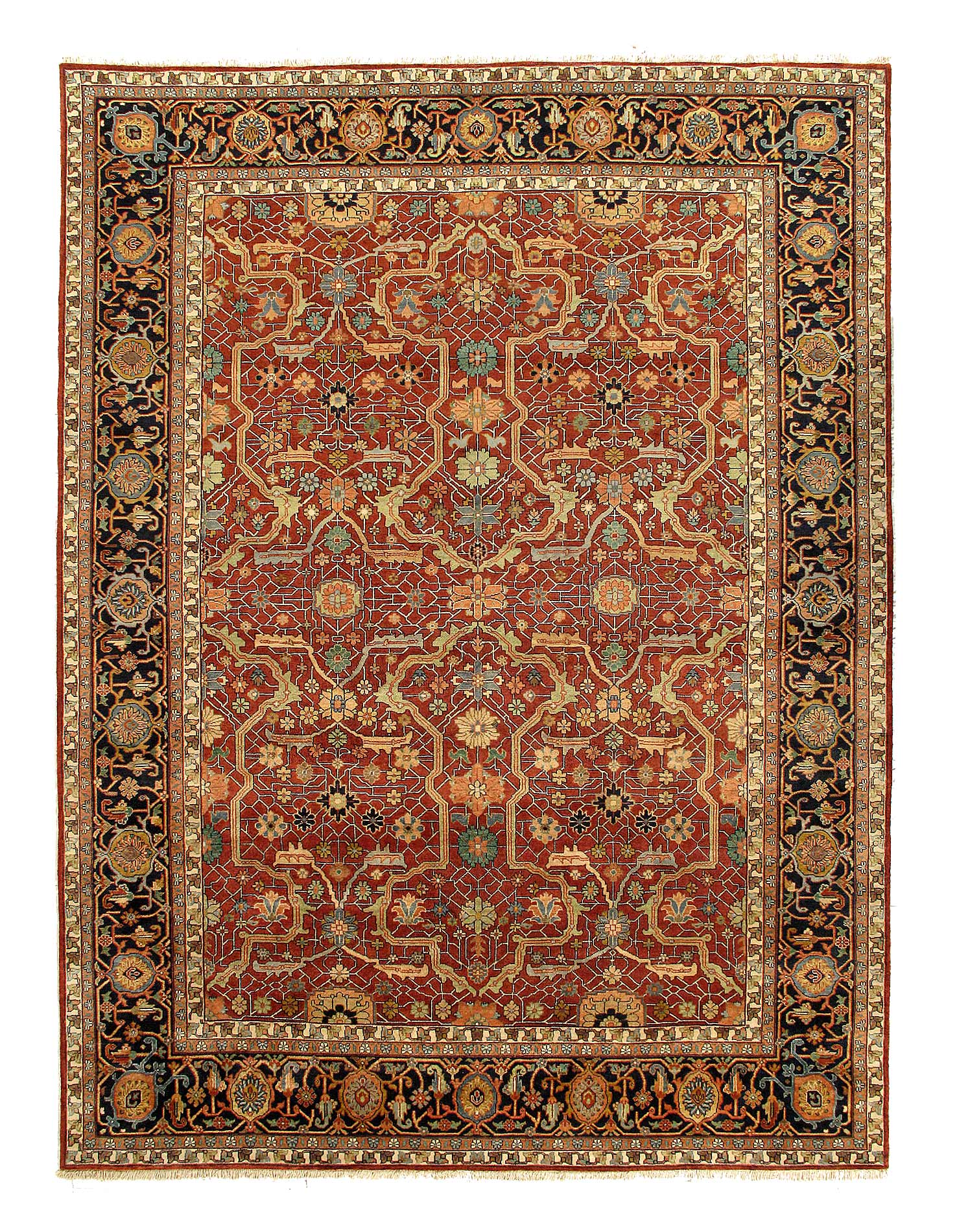 Fine Hand knotted Persian Heriz design 9' X 12'