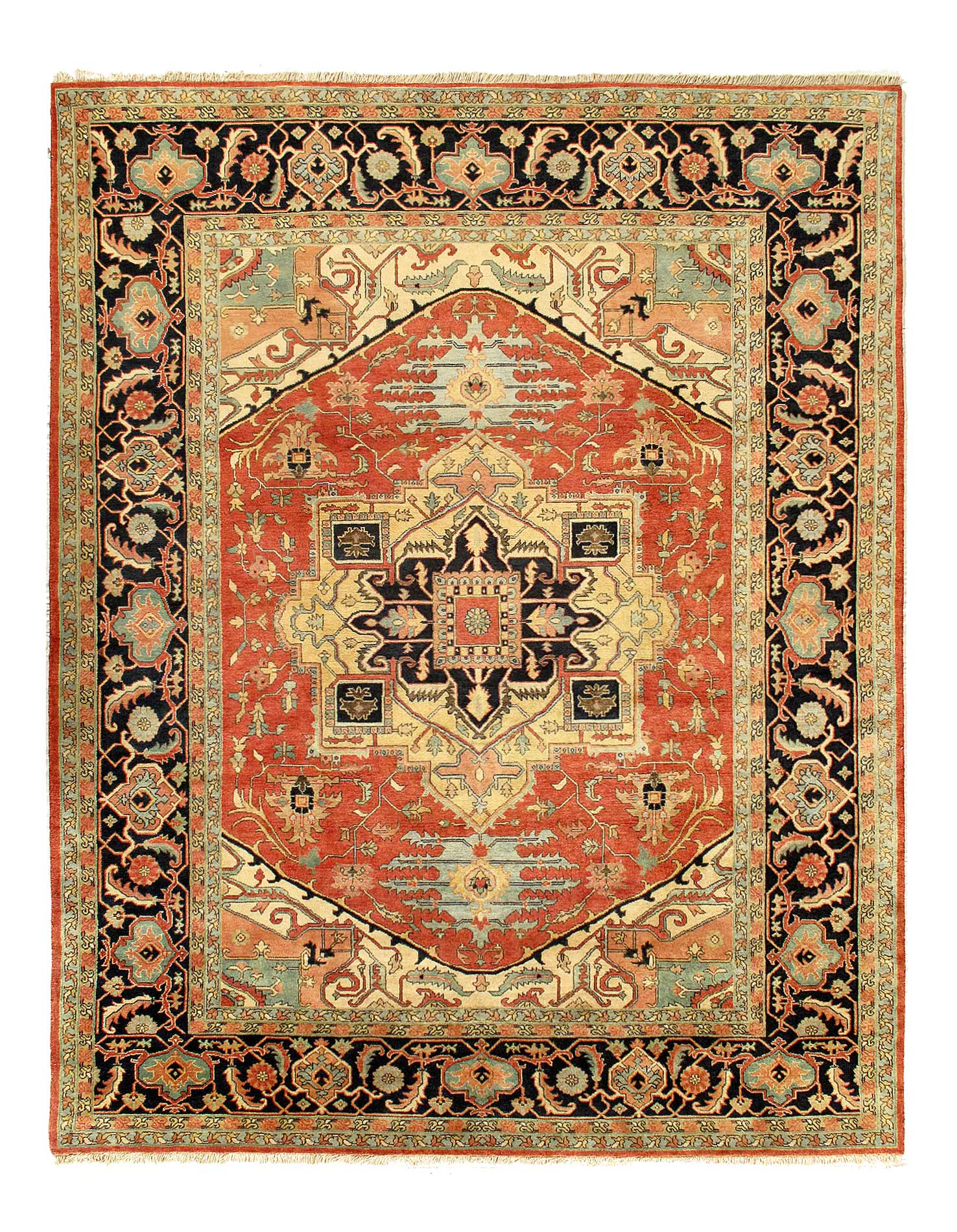 Fine Hand knotted Persian Serapi design rug 7'11'' X 10'1''