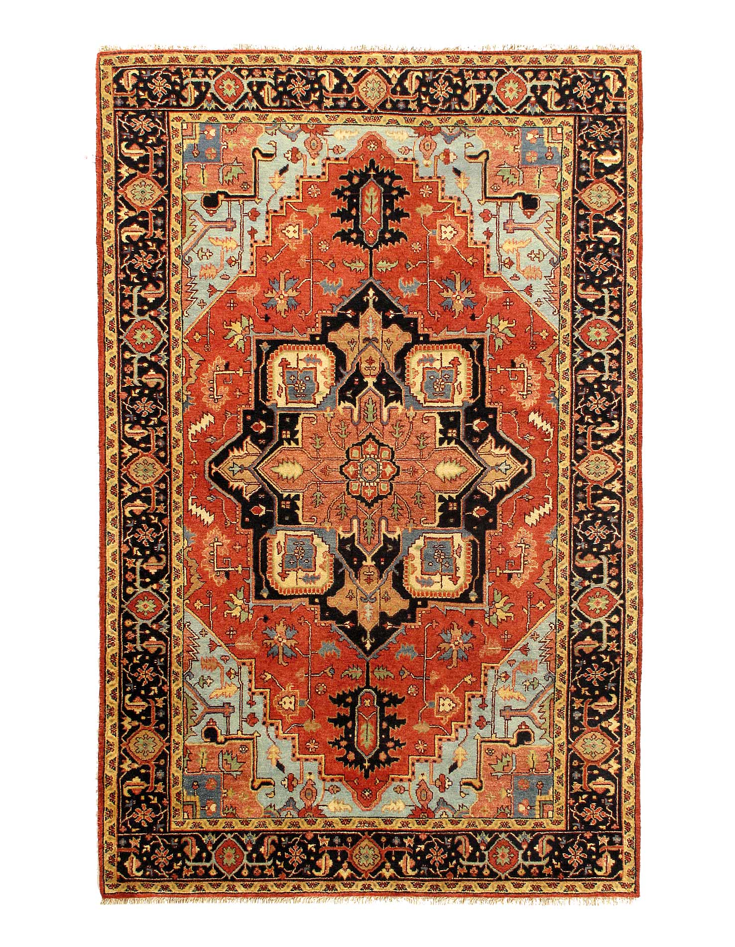 Fine Hand knotted Persian serapi Design 5' X 8'