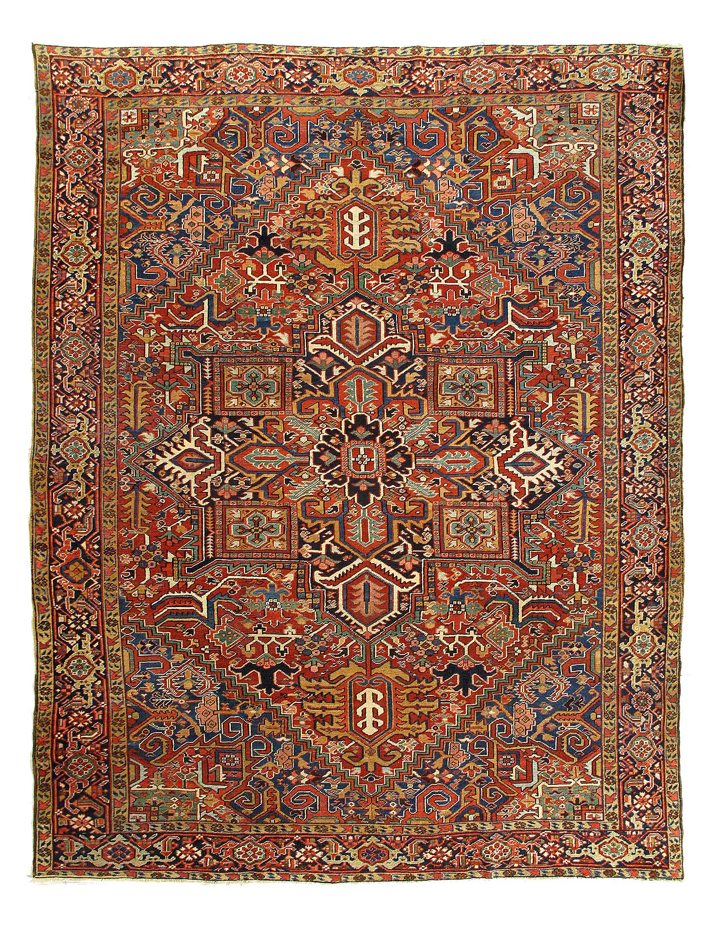 Fine Hand knotted Persian Antique Heriz rug size 9'9'' X 12'4''