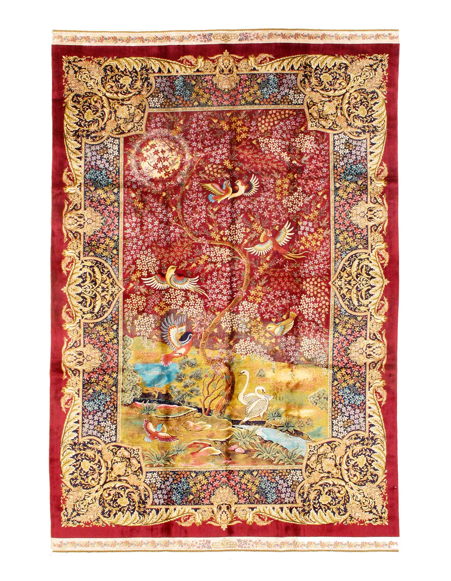 Exquisite Design Paris Palace Fine Power Loom v. Silk Rug 4'11'' X 7'5''