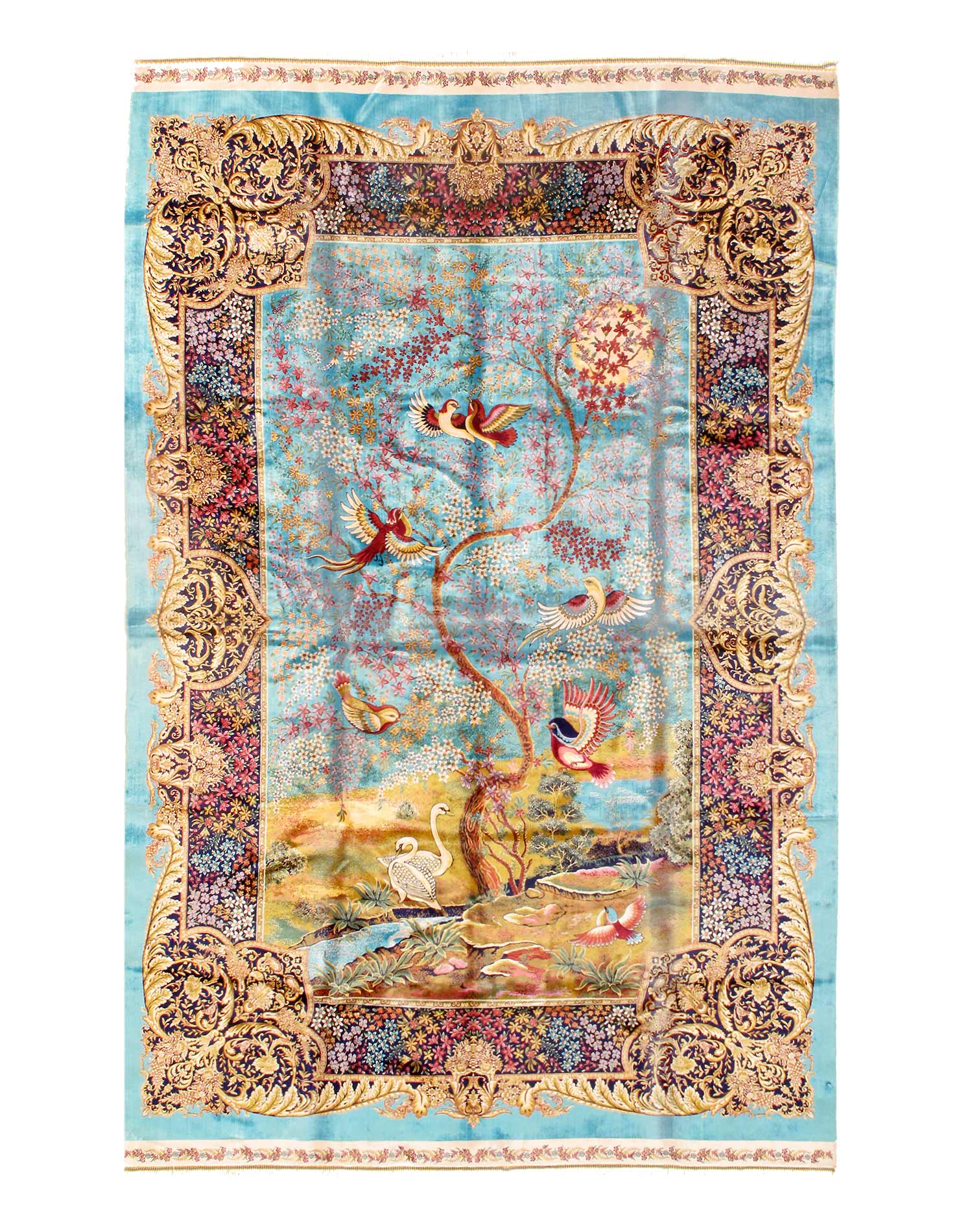 Exquisite Design Paris Palace Fine Power Loom v. Silk Rug 4'11'' X 7'5''