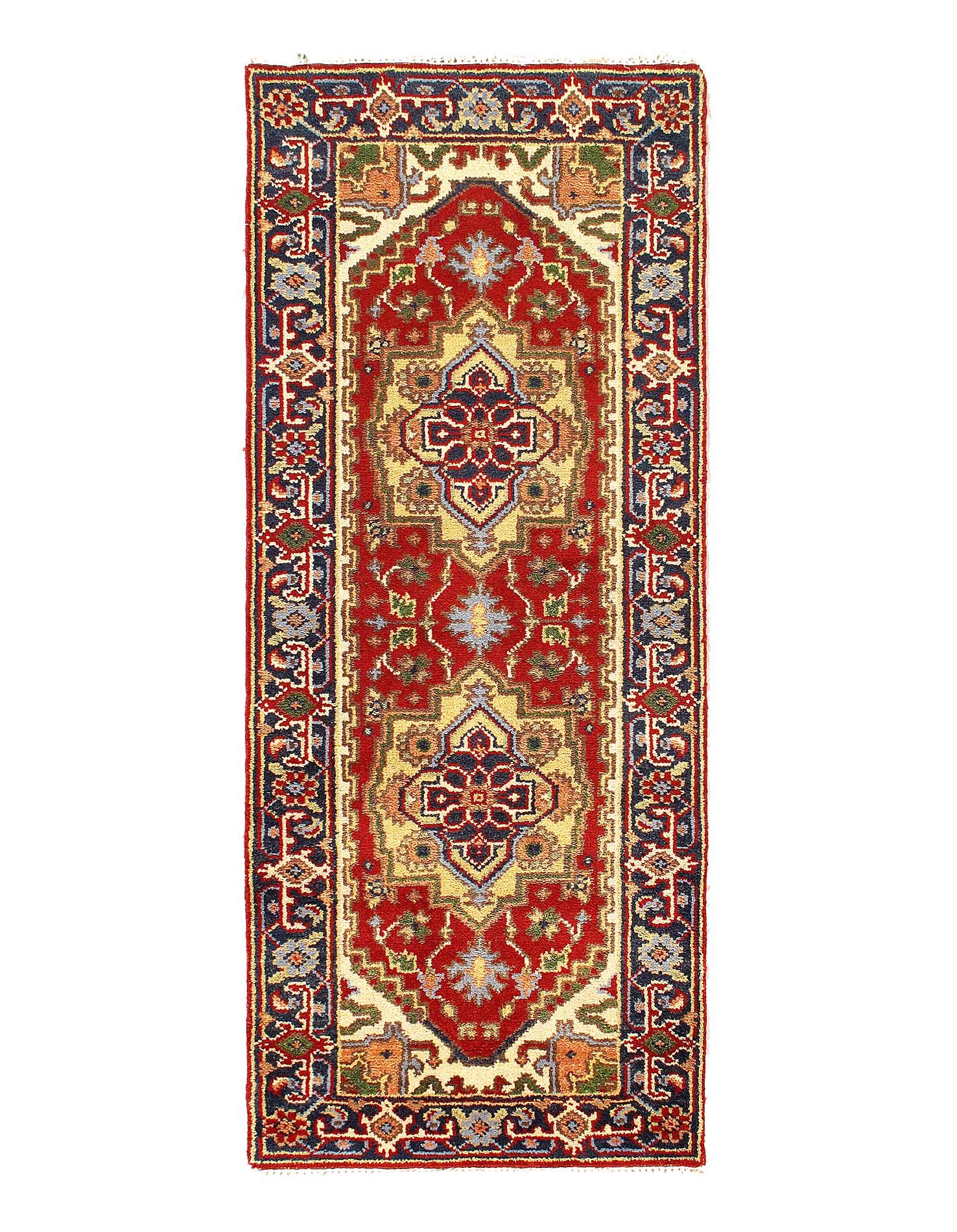 Red Color fine hand knotted Persian Serapi Runner 2'6'' X 6'2''