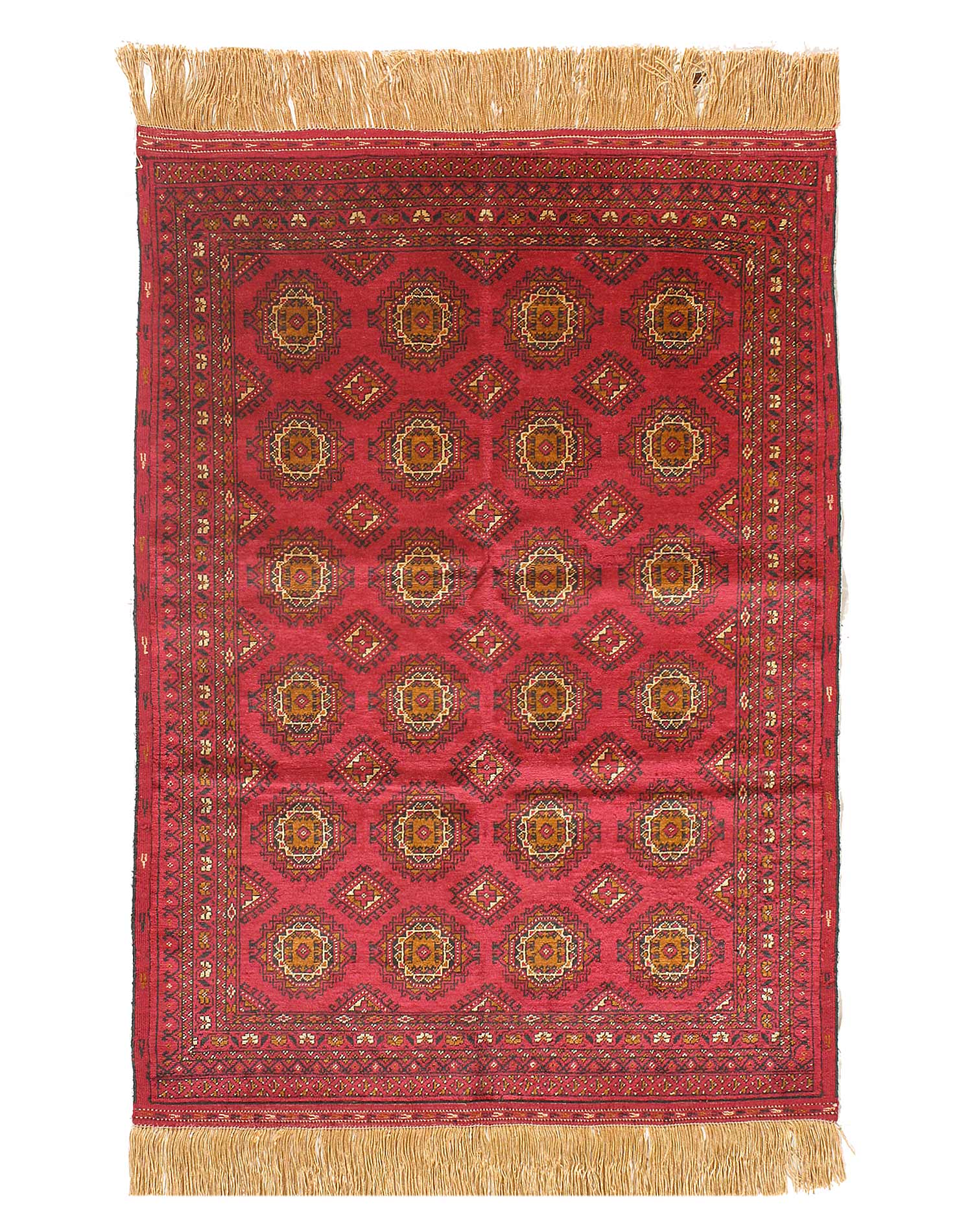 Double-Sided Persian Hand-knotted Silk Quchan Rug  2'4"X 3'4"