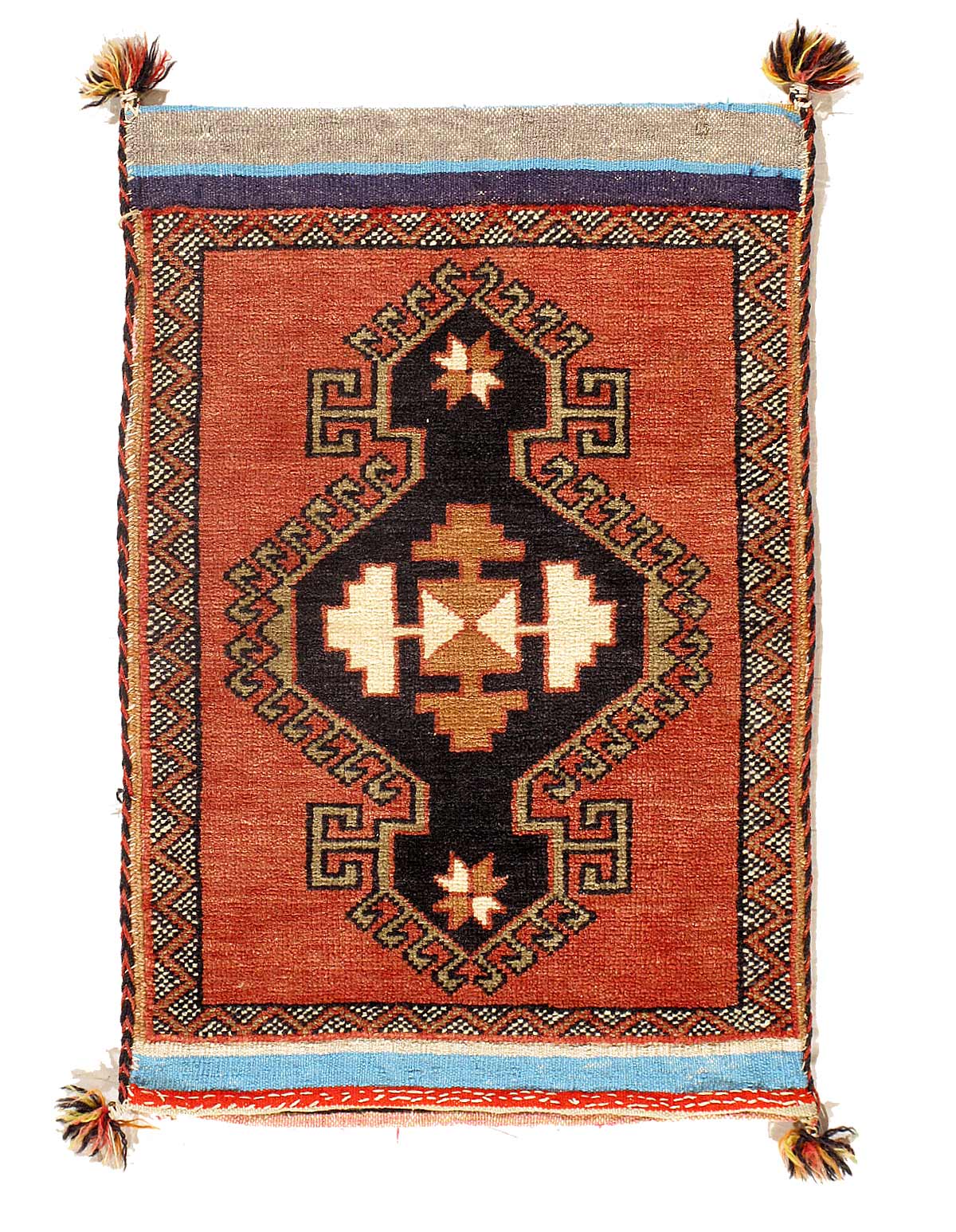 Vintage Turkish Hand Knotted saddle bag Rug 2'x 2'9"