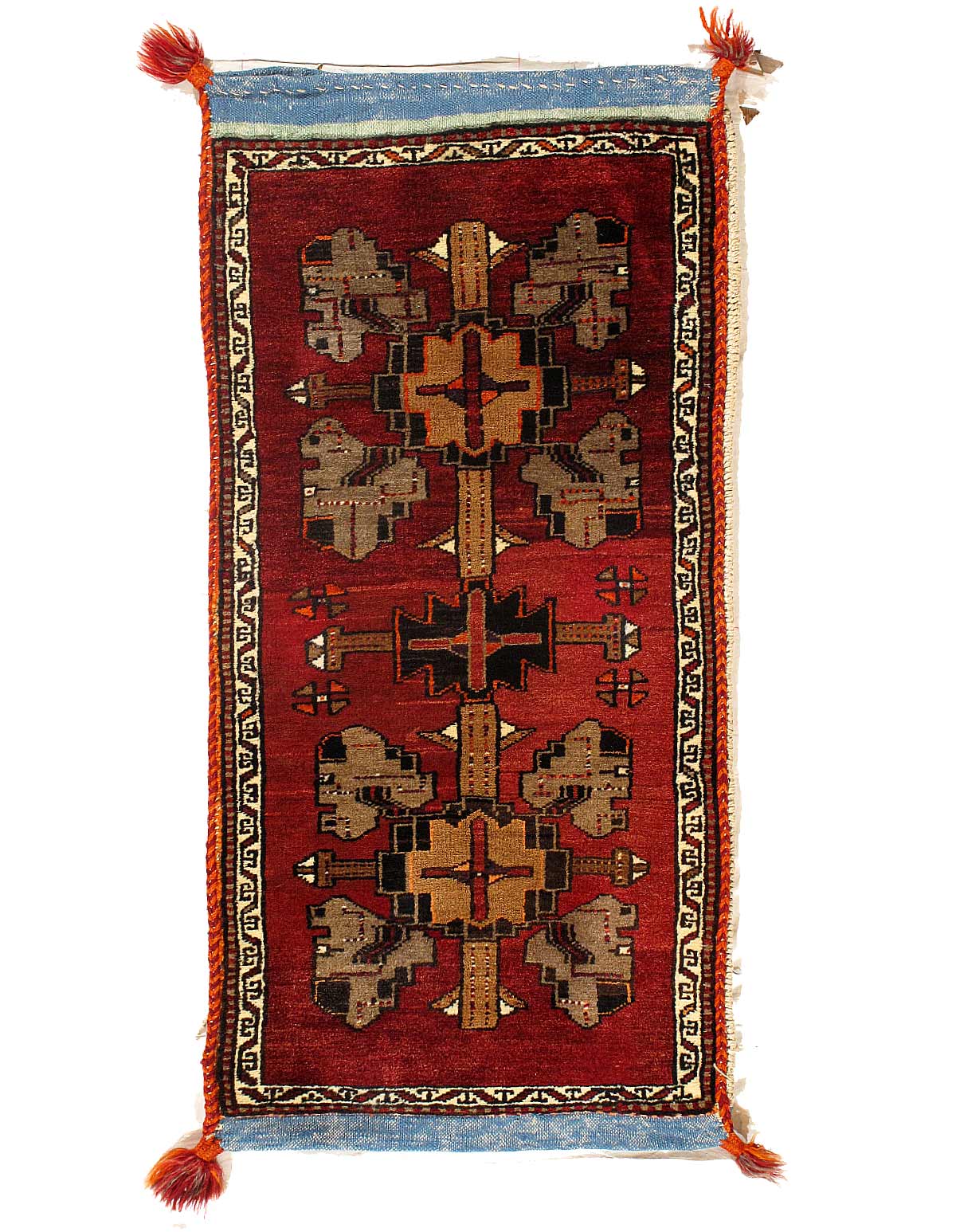 Vintage Turkish Hand Knotted saddle bag Rug 2'X 4'