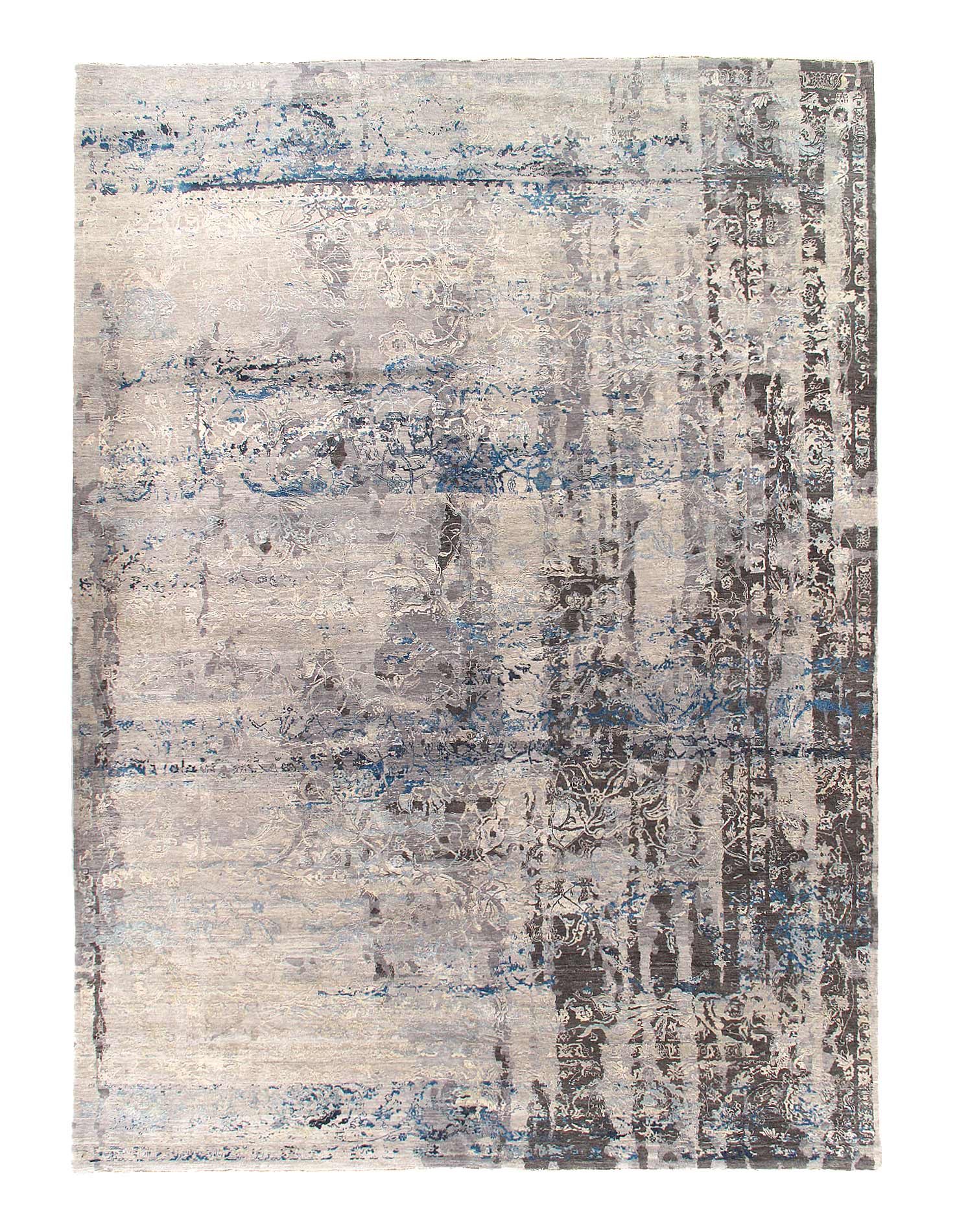 Gray Color Fine Hand Knotted Modern rug  9'X 12'5"