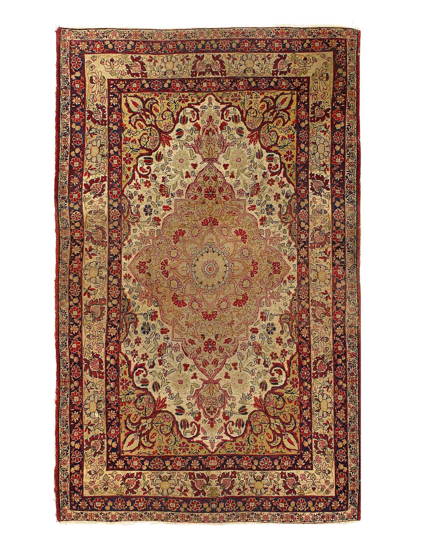 Persian Antique Fine Hand Knotted Lavar Kermanshah rug 4' X 6'3''