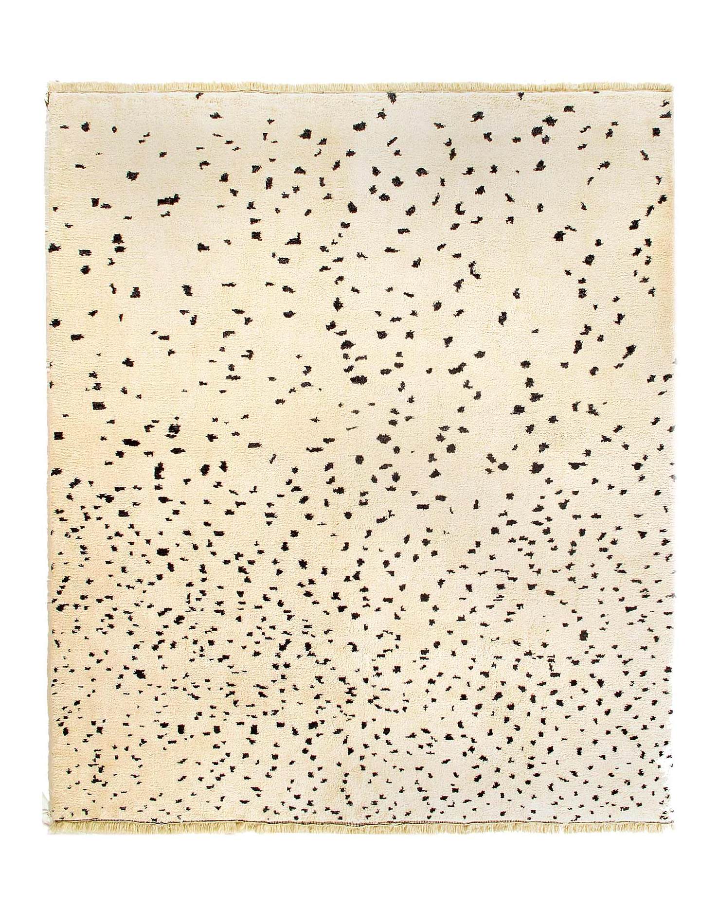 Ivory fine hand Knotted Moroccan rug  8'3"X 9'9"