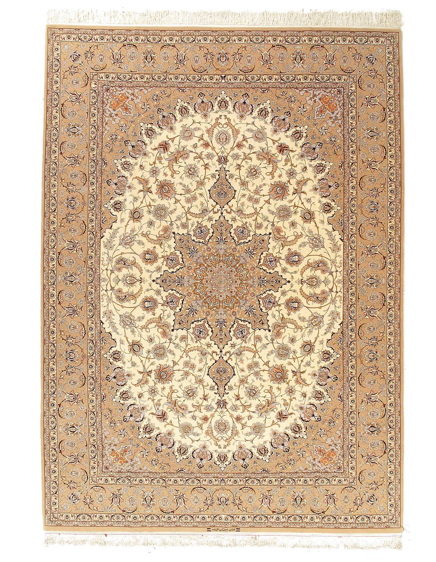 Super Fine Hand Knotted Persian silk & wool Isfahan Rug 8'4"X 12'