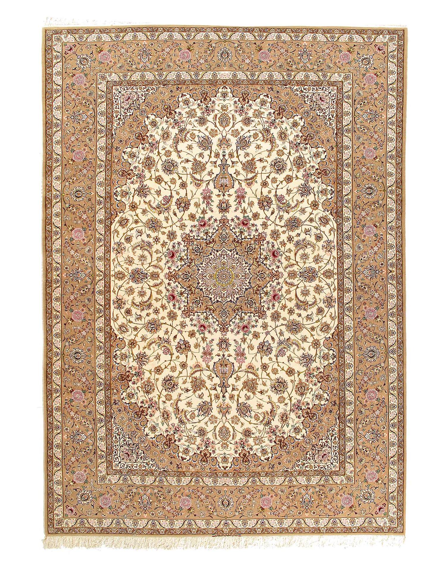Super Fine Hand Knotted Persian silk & wool Isfahan Rug 8'3"x 11'9"