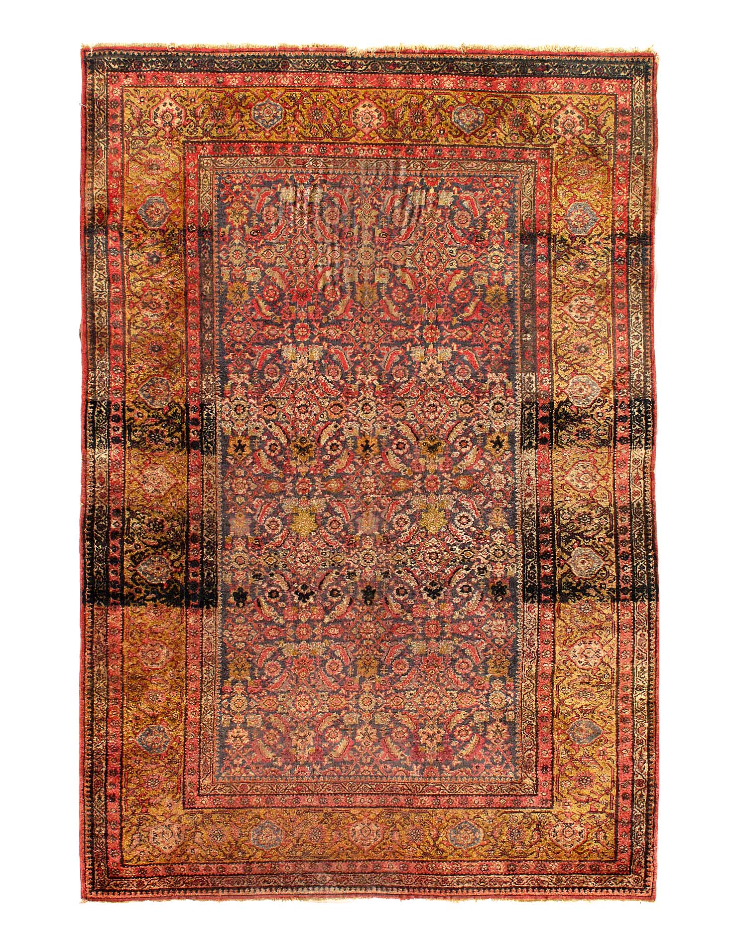 Vintage Turkish Silk Hand-Knotted Rug, 4'x 5'9"
