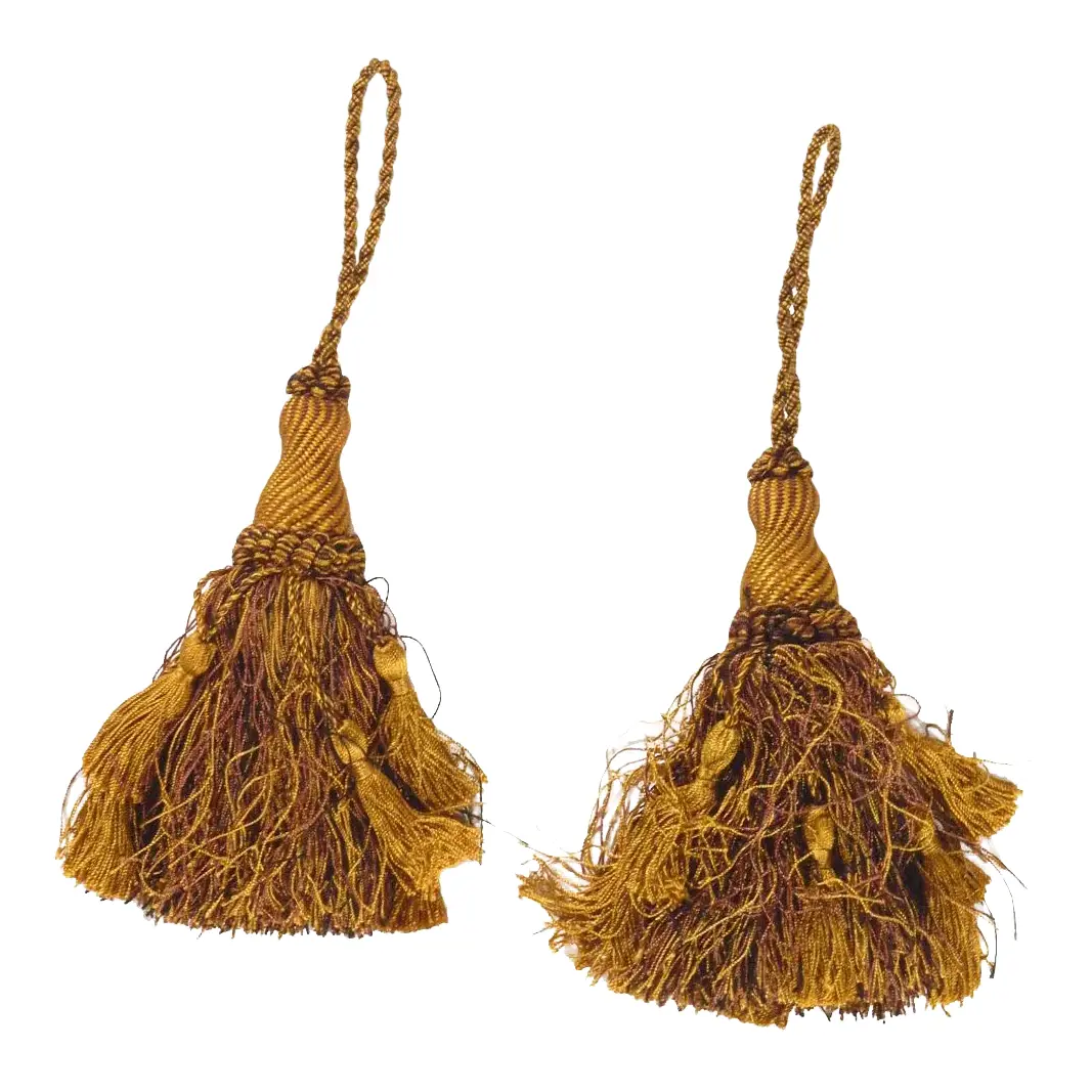 French Tassel Tiebacks - a Pair 10"H , 5"D , 2"W