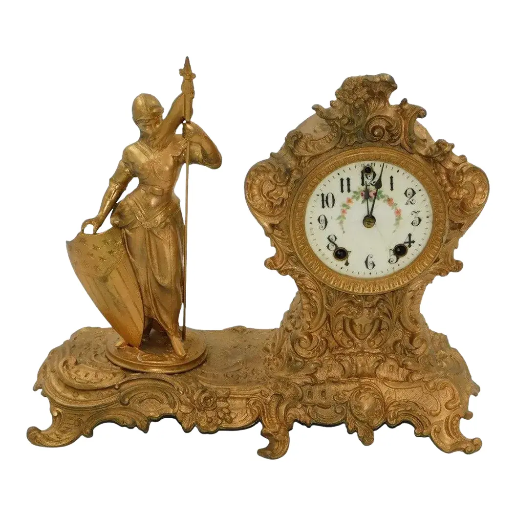 Antique Pasargad French Decorative Mantle Clock