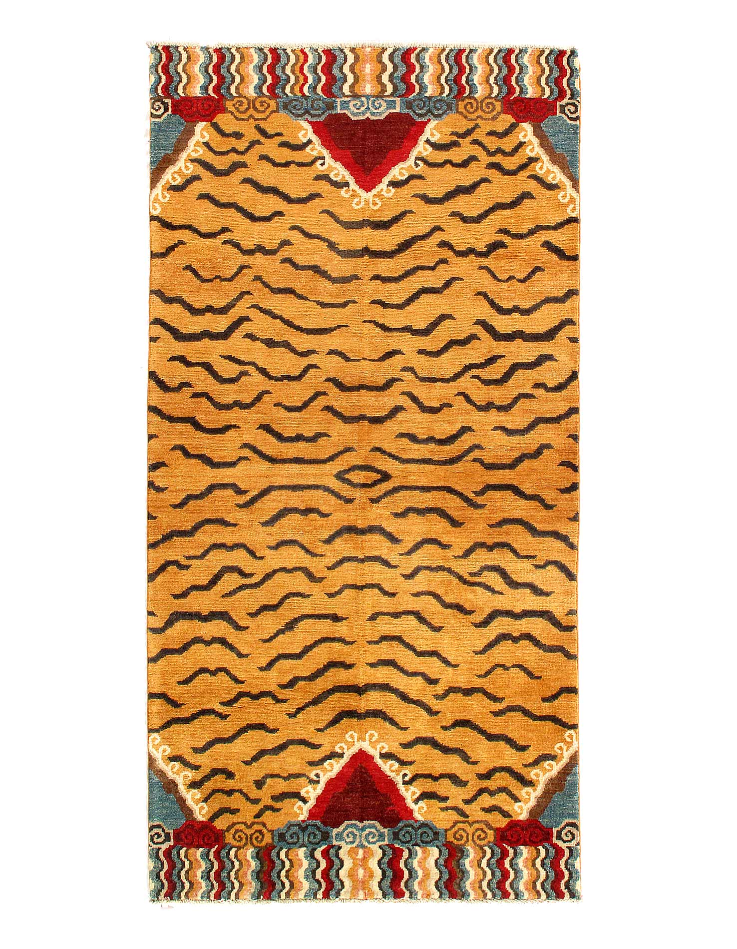 Pasargad Hand Knotted Tibetan Tiger Rug 3'2"X 6'4"