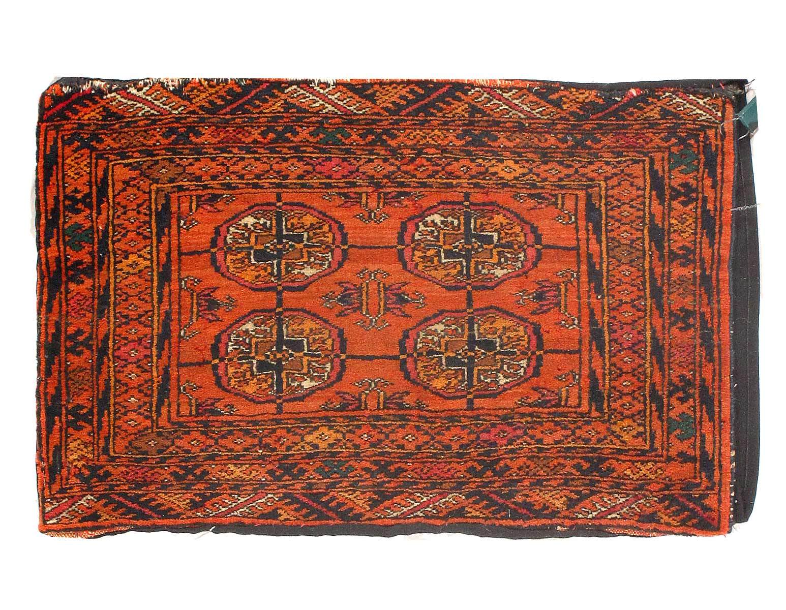 Fine Hand knotted Vintage Turkman size 1'3"X 2'