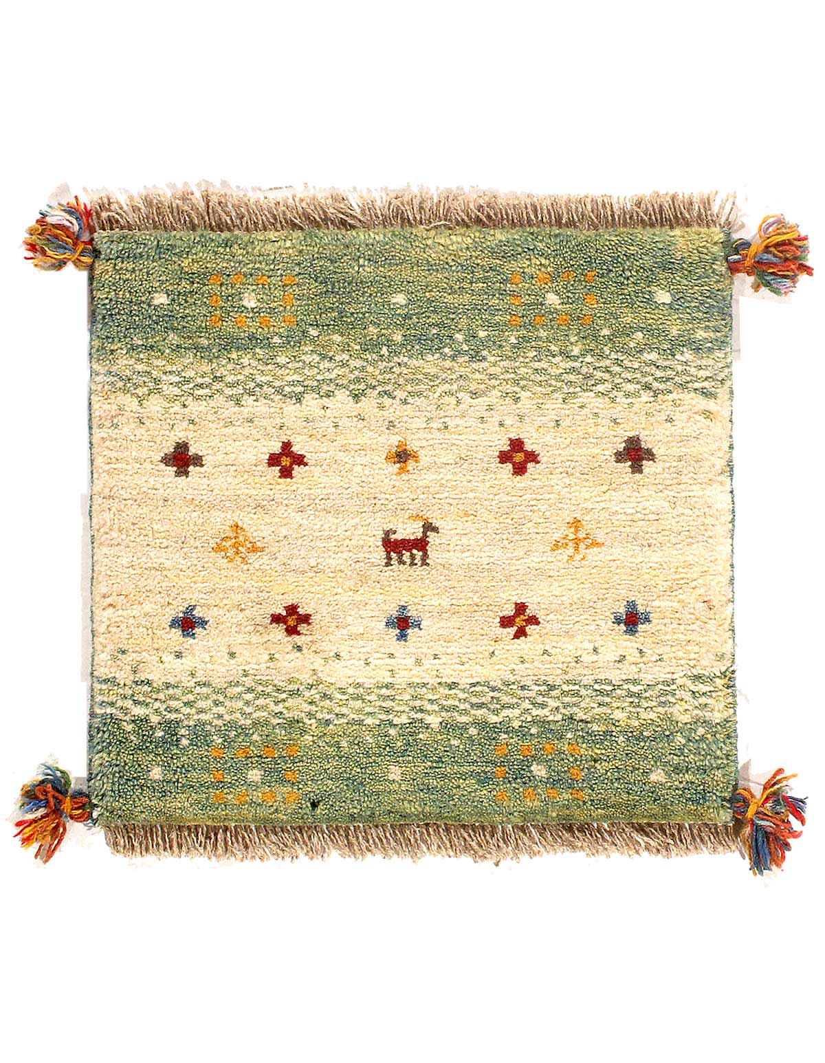 Fine Hand knotted Persian Gabbeh 1'4"x 1'4"