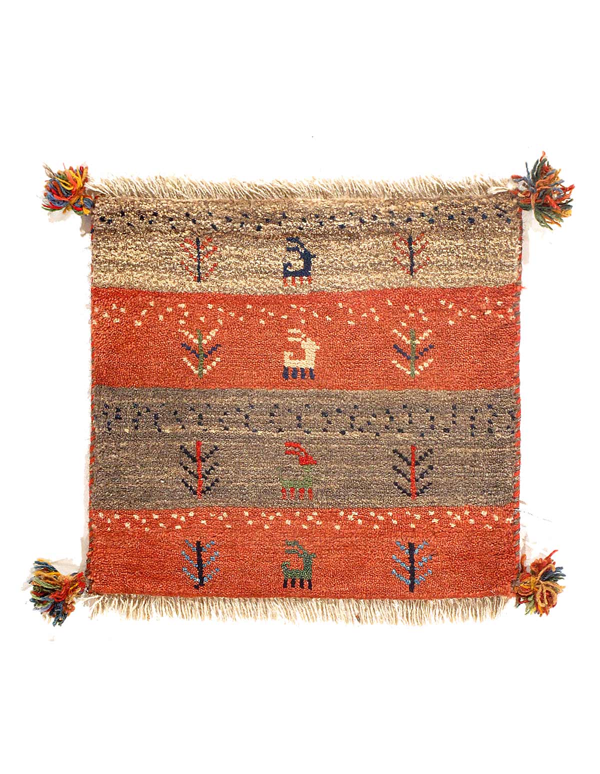 Fine Hand knotted Persian Gabbeh 1'4"x 1'4"
