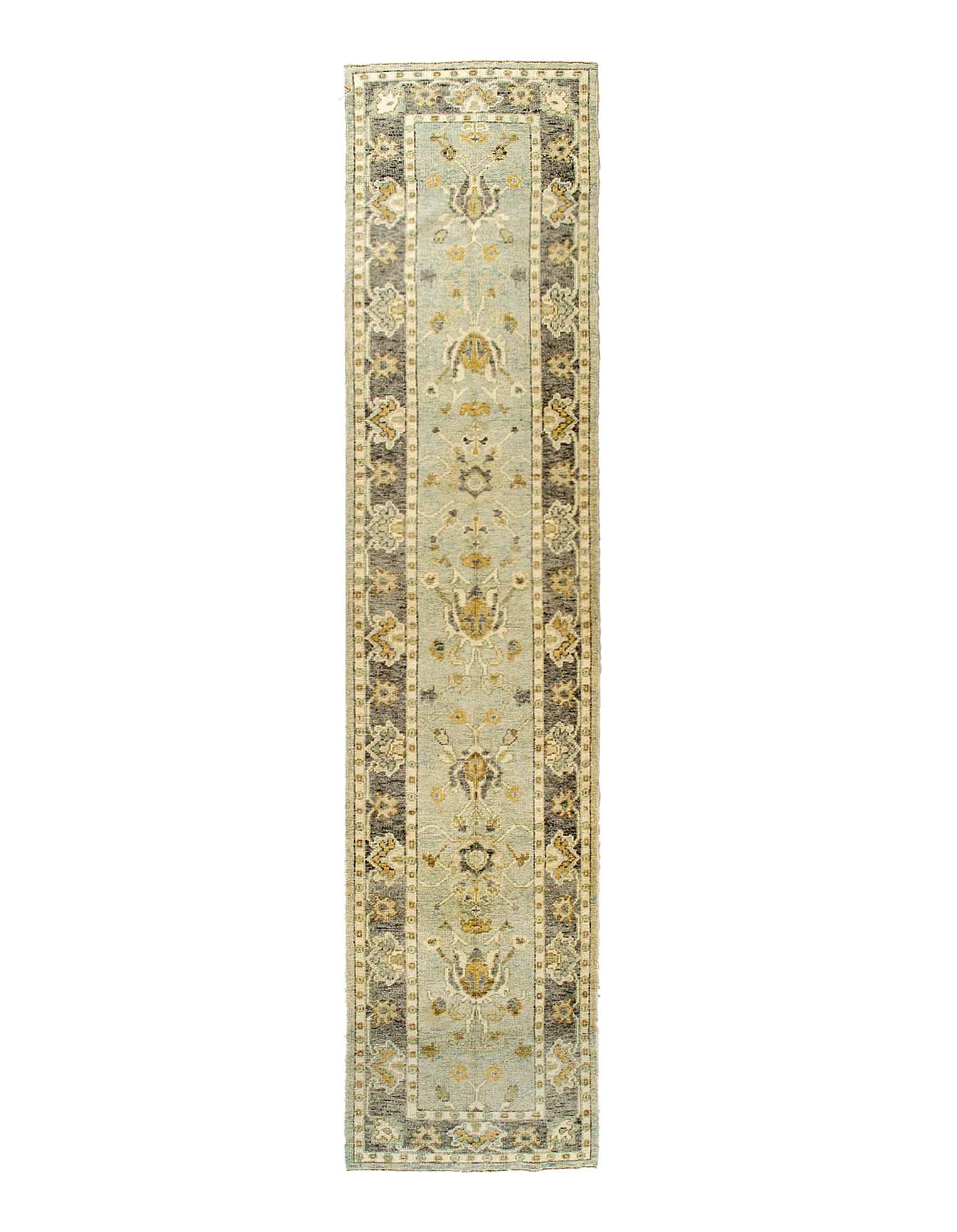 Pasargad Turkish Hand Knotted Oushak Runner 3'1"x 14'1"