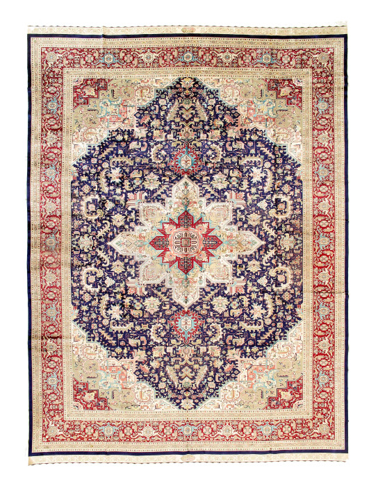 Persian Tabriz Heriz Design Rug  10'X 13'