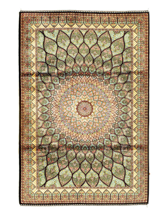 Persian Qum Design Rug 2'7"X 3'11"