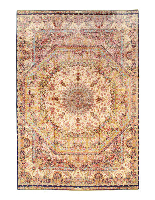 Persian Silk Qum Design 6'7'' X 9'11''