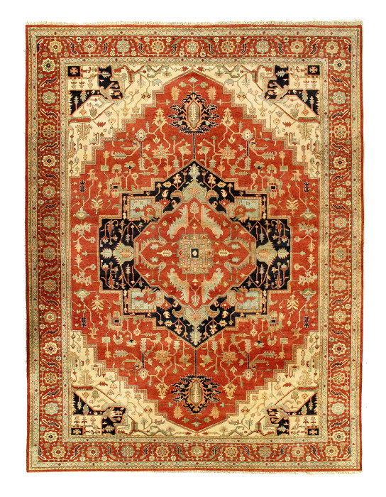 Fine Hand knotted  Persian serapi Design 9'1'' X 12'2''