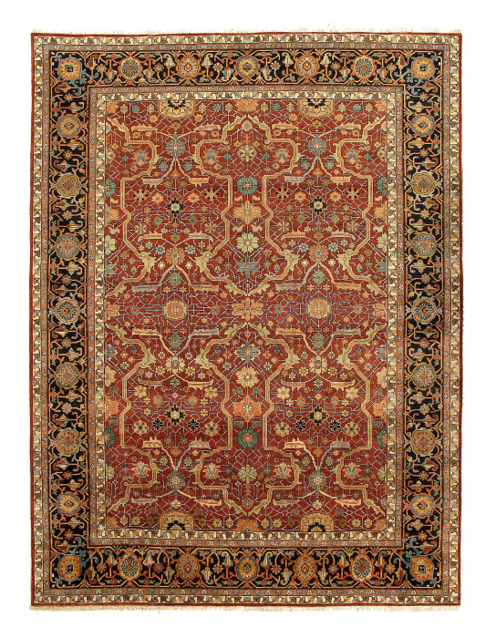 Fine Hand knotted Persian Heriz design 9' X 12'
