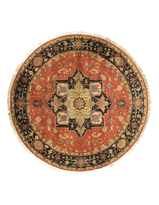 Fine Hand knotted Persian Serapi Design round rug 8' 2''X 8' 2''