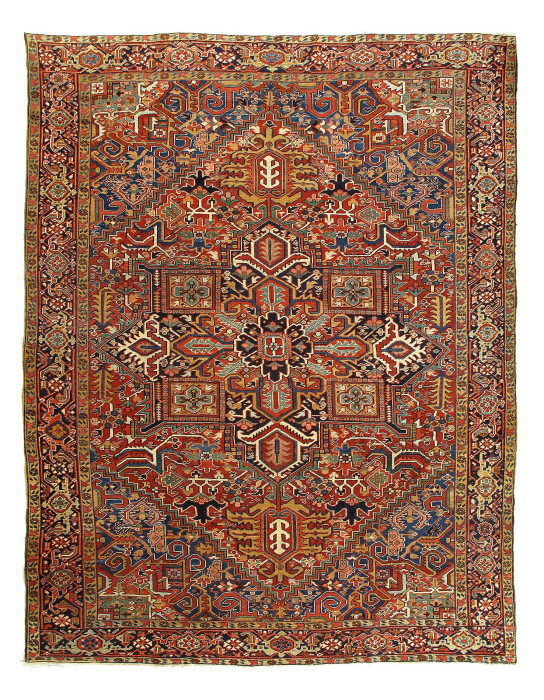 Fine Hand knotted Persian Antique Heriz rug size 9'9'' X 12'4''