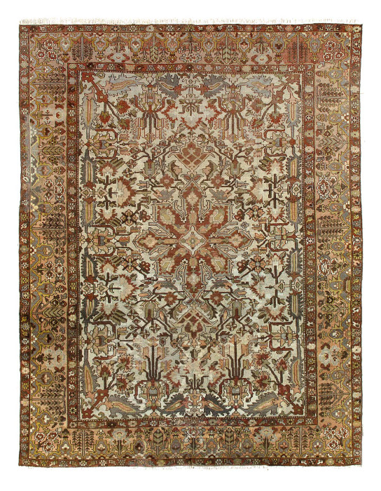 Persian Antique Bakhtiari rug size 10'2'' X 12'1''