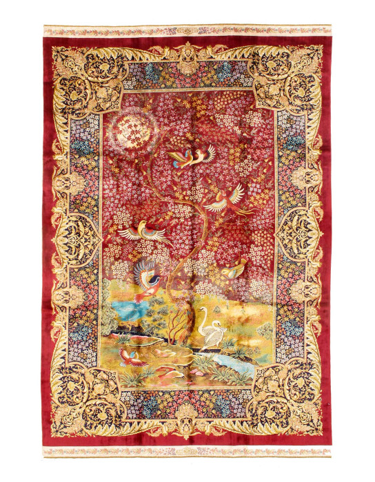 Exquisite Design Paris Palace Fine Power Loom v. Silk Rug 4'11'' X 7'5''