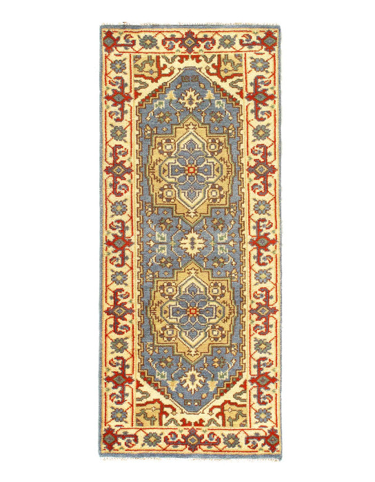 Fine Hand knotted Light Blue Serapi design Runner 2'6'' X 6'